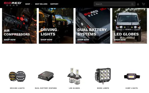 Big Red Gear Shopify store by Step-Media