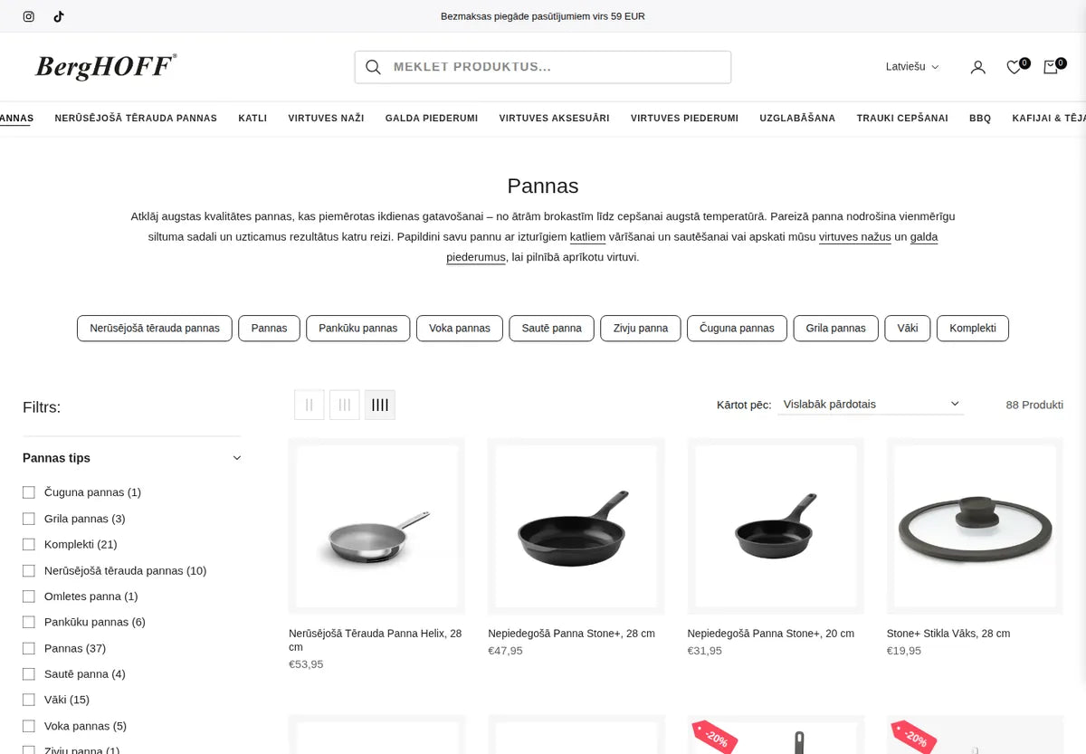 Sub-filters that lead to the right pan